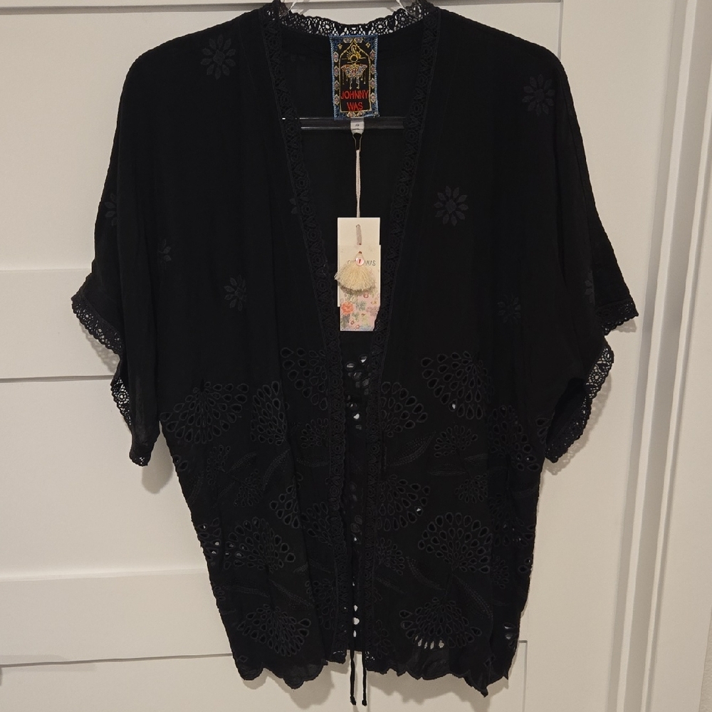 Johnny Was Black Elijah Kimono Bohemian Chic